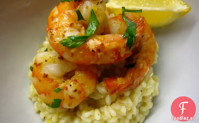Delicioso Risotto Cítrico Con Gambas Ají Al Ajo
