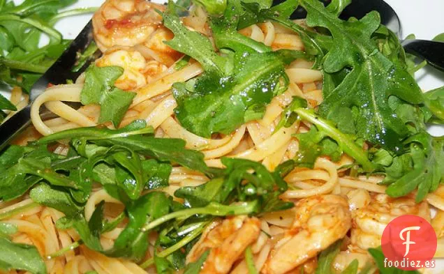 Linguini De Langostinos Con Cohete