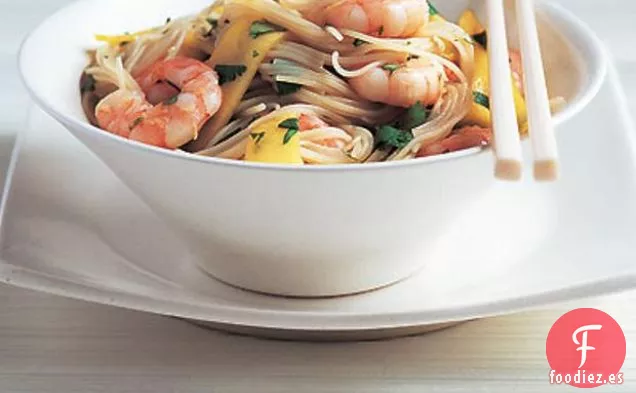 Ensalada de Gambas y Fideos de Jengibre