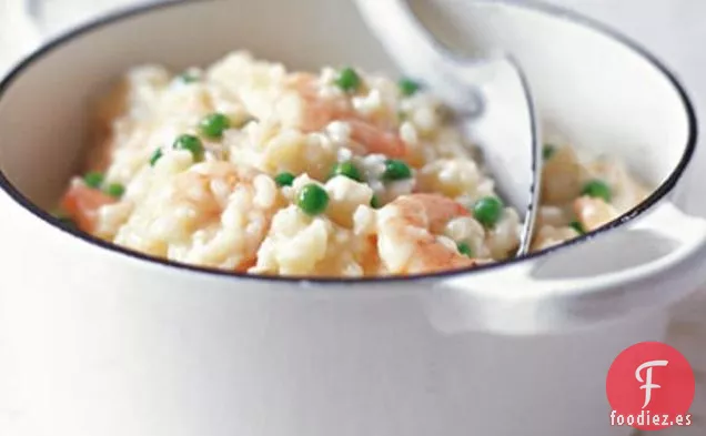 Risotto de Gambas y Guisantes