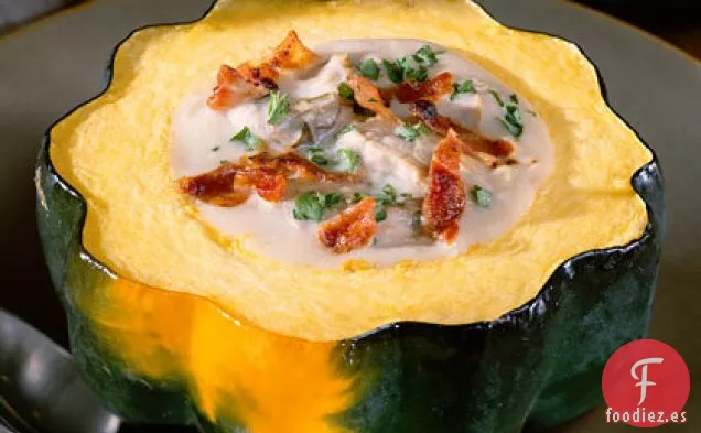 Ostras Cremosas en Calabaza de Bellota