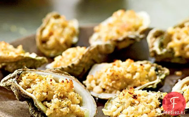 Ostras Asadas con Relleno de Anís y Limón