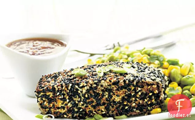 Atún a la Brasa con Sésamo y Salsa de Naranja y Jengibre