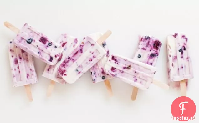 Paletas De Yogur Tostado Con Bayas Y Miel