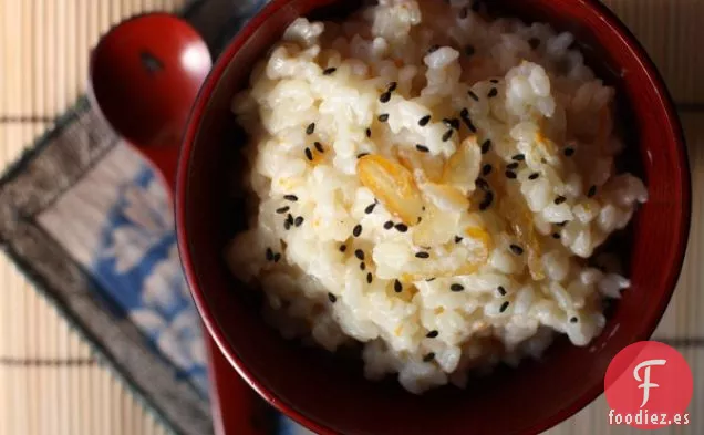 Arroz Con Leche Con Yuzu, Vainilla Y Sake