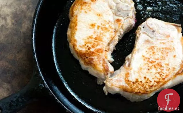 Chuletas De Cerdo En Salmuera Con Jalapeño Y Cerveza