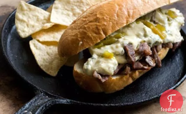 Sándwich de Carne de Queso de Chile Verde