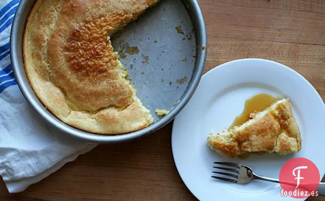 Pan de maíz relleno de natillas