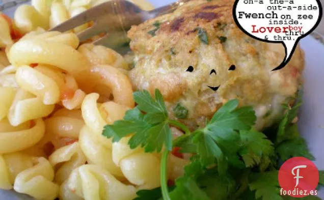 Albóndigas De Pollo Cordon Bleu Con Pasta De Mantequilla De Tomate Y Limón