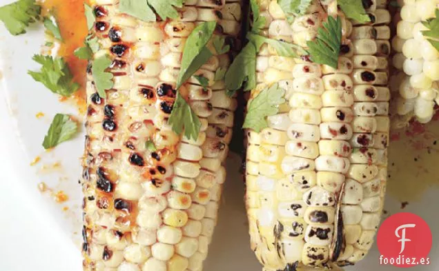 Maíz A La Parrilla Con Mantequilla De naranja Hoisin