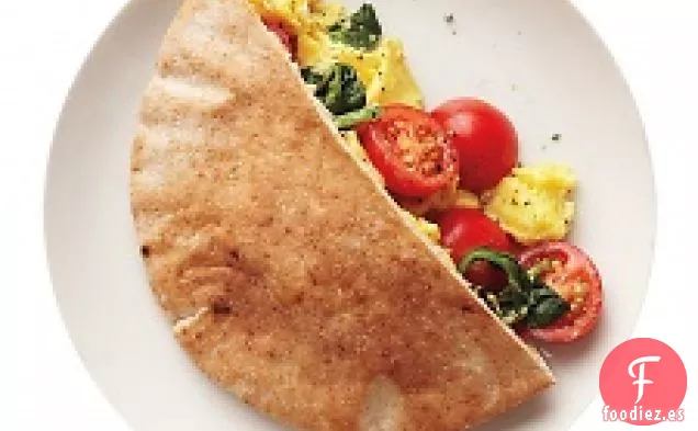 Huevos Revueltos Con Espinacas Y Tomates