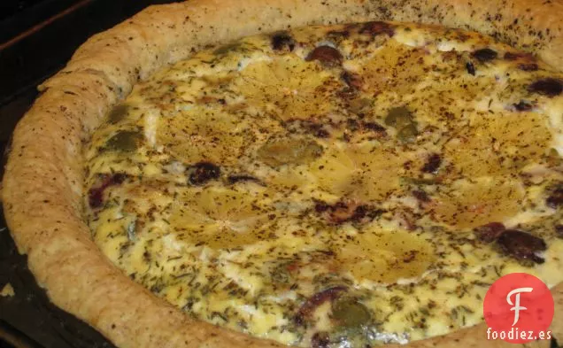 Quiche De Limón, Pimienta Y Aceitunas