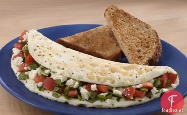 Tortilla De Espinacas, Tomate Y Queso Feta