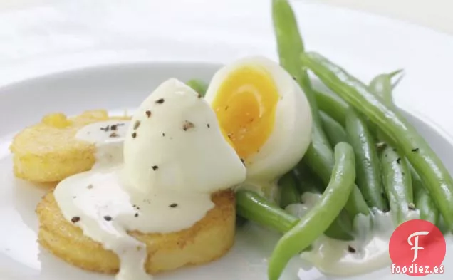 Receta De Polenta Dorada Y Huevo Con Salsa De Mostaza