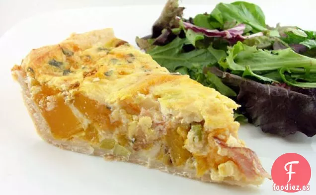 Calabaza Asada, Jamón Y Quiche De Salvia