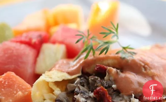Tortilla De Tomate Y Champiñones Secados Al Sol