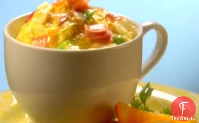 Tortilla de Denver en una taza