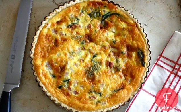 Jamón, Espinacas Y Quiche Gruyére