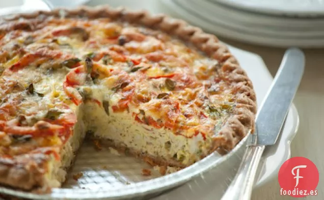 Quiche De Cangrejo, Cebolleta Y Tomate