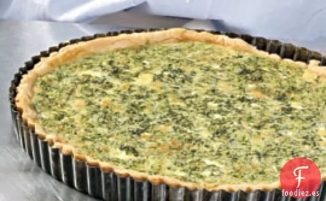 Quiche de Espinacas, Queso de Cabra y Cebollino