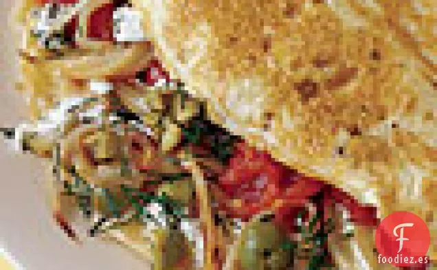 Tortilla de Cena Mediterránea con Hinojo, Aceitunas y Eneldo