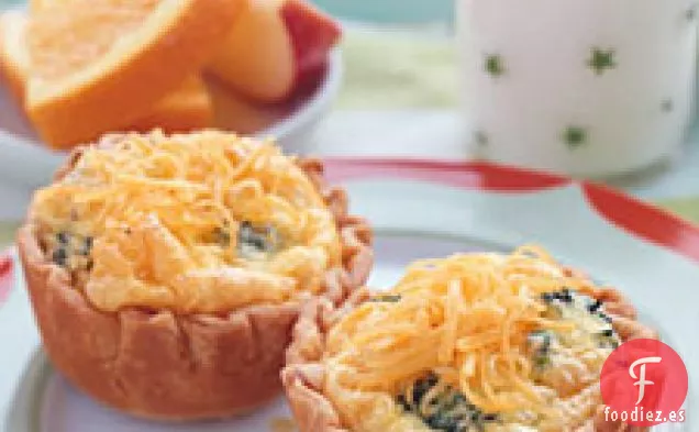 Mini Quiches de queso y árboles