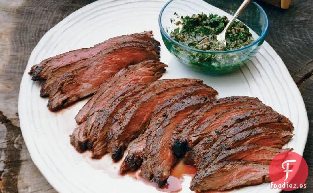 Filete de Falda con Salsa Verde y Salata de Ricotta