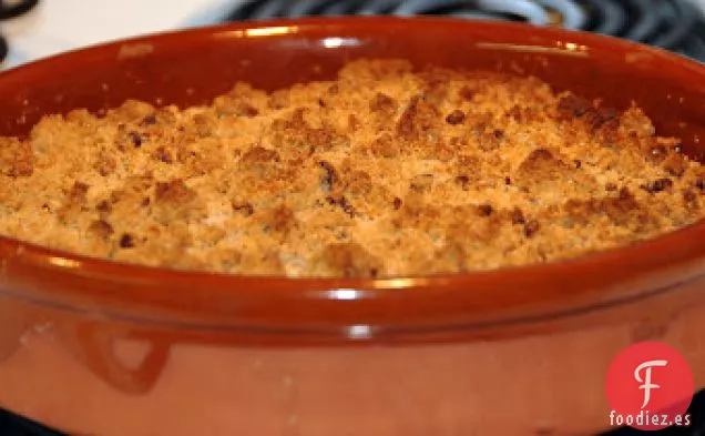 Crujiente De Manzana Y pera Con Helado De Vainilla