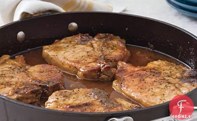 Chuletas De Cerdo Con Salsa De Jalea De Pimienta