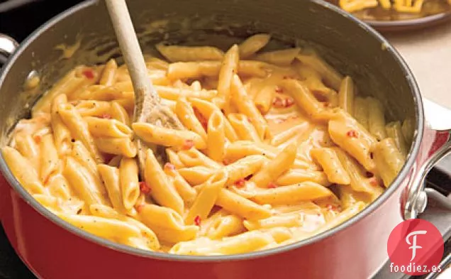 Sartén fácil Macarrones de Pimiento y Queso