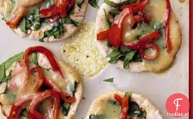Pizzas De Pita De Espinacas Y Pimienta