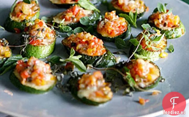 Gratinado de Calabacín y Pimienta con Hierbas y Queso