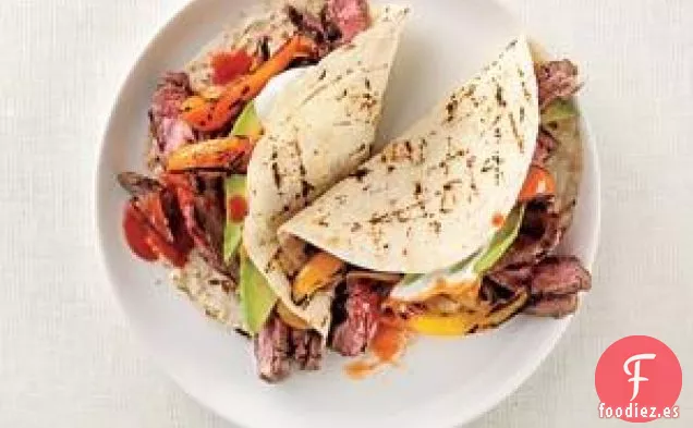 Receta De Fajitas De Carne Y Pimienta A La Parrilla