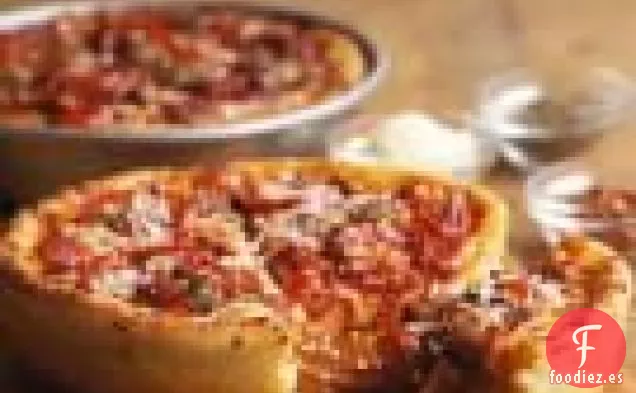 Mini Pizzas Profundas De Salchicha Y Pimienta