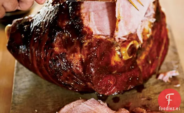 Jamón Glaseado con Pimienta con Ciruelas Pasas