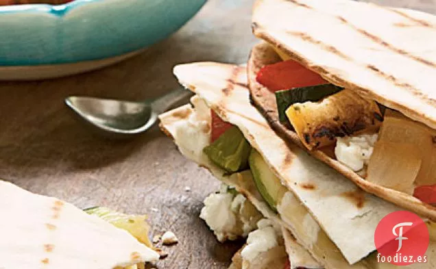 Quesadillas de Pimiento y Calabaza a la parrilla