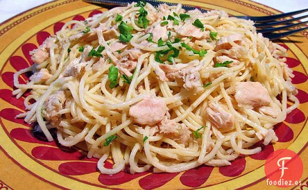 Pasta De Pelo De Ángel Con Salsa De Atún