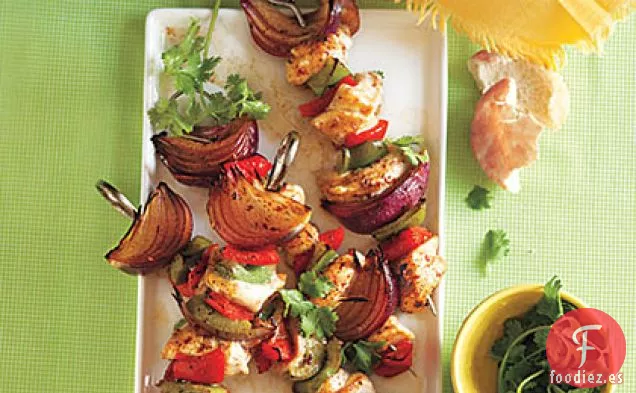 Brochetas de Pollo y Pimienta