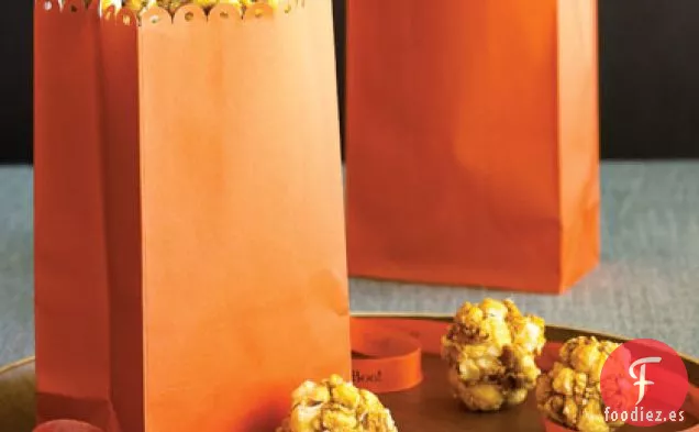 Bolas de Palomitas de Maíz de Miel del tamaño de un bocado