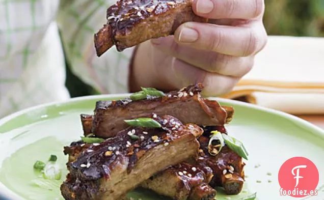 Costillas de Aperitivo de Miel y Soja