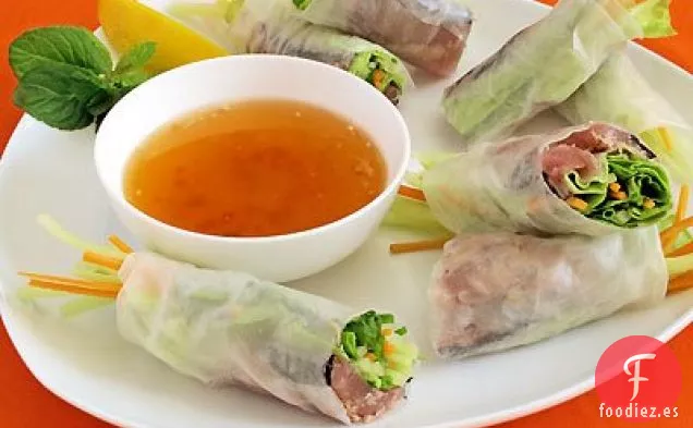 Rollos de Verano Vietnamitas Tataki de Atún