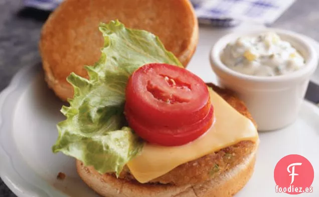 Hamburguesas de atún con queso