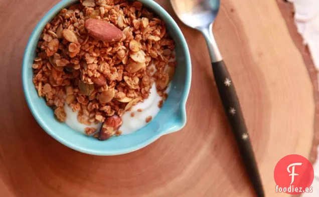 Granola casera sin gluten, lácteos y caña de azúcar