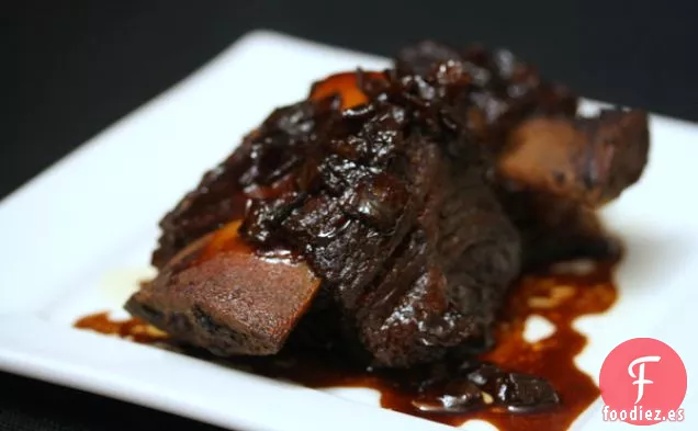 Costillas Estofadas Gruesas Con Soja Y Miel