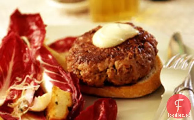 Hamburguesa De Atún A La Brasa Con Mayonesa De Wasabi