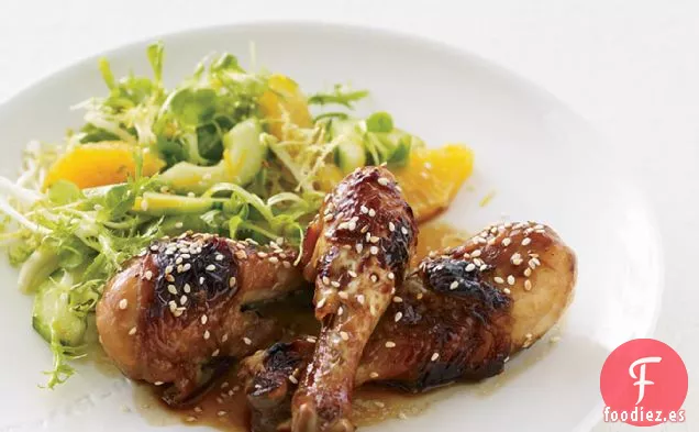 Pollo con Salsa de Soja y Miel con Ensalada de Cítricos