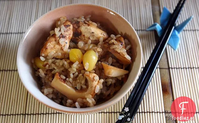 Matsutake Gohan Con Nueces De Ginkgo