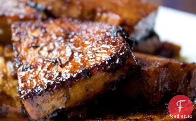 Filetes de Tofu Dulces Pegajosos con Salsa de Arándano y soja Que Sobran