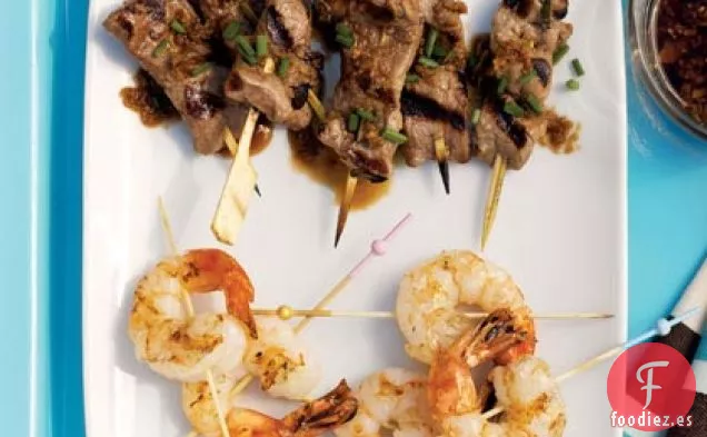 Mini Brochetas de Carne de Jengibre