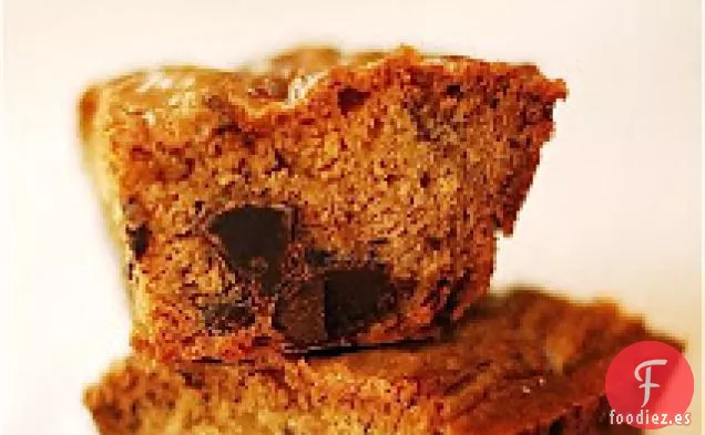 Blondies en Trozos de Chocolate con Caramelo